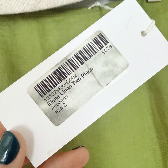 Reformation Cream and Green Skirt Set - Picture 10 of 10